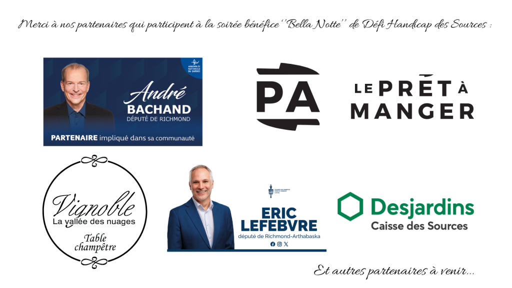 Partenaires 1000$ et plus soirée bénéfice